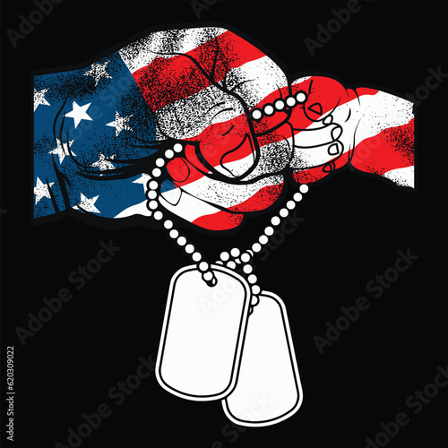 Father and son hand , veteran vector