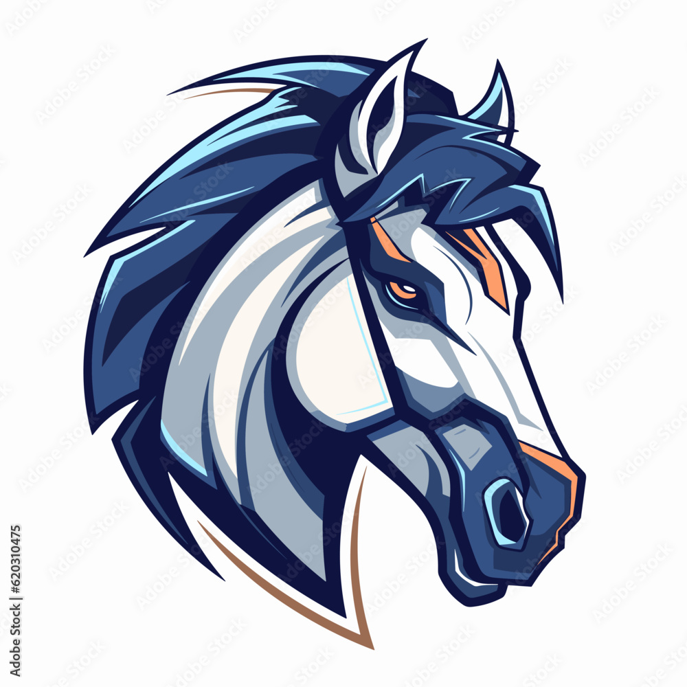 Esport vector logo horse, horse icon, horse head, vector