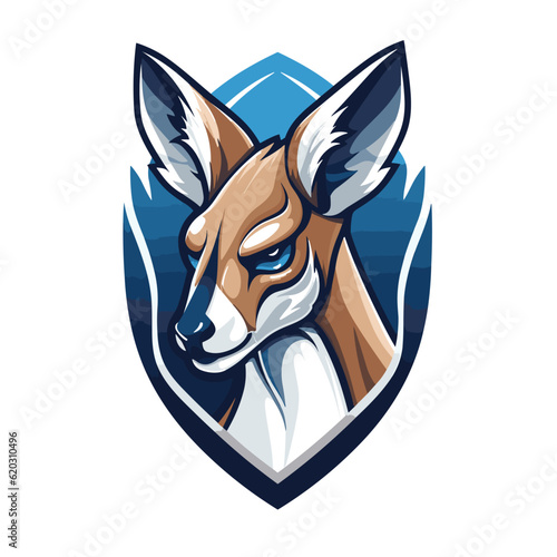 Esport vector logo kangaroo, kangaroo icon, kangaroo head, vector