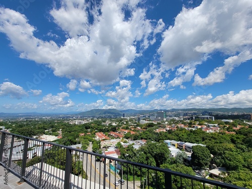 view of the city from above