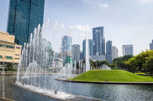 Canvas Print Cityscape of Kuala lumpur, Malaysia. Street of Kuala lumpur