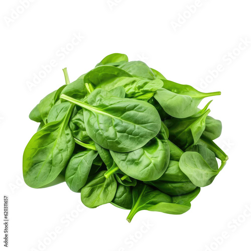 Spinach isolated on transparent background. Generative ai