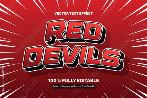 3D Bold Red Devils Text Effect