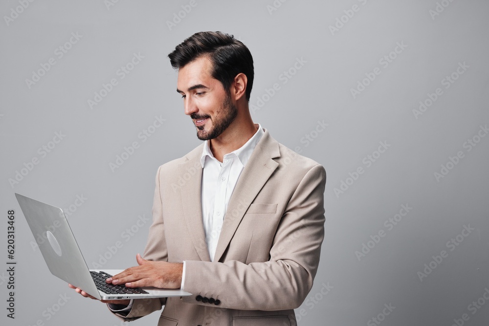 computer man smiling freelancer job copyspace internet business suit laptop smile computer man smiling freelancer job copyspace internet business suit laptop smile