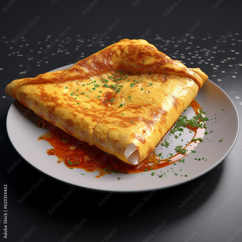 delicious omelet theme design illustration