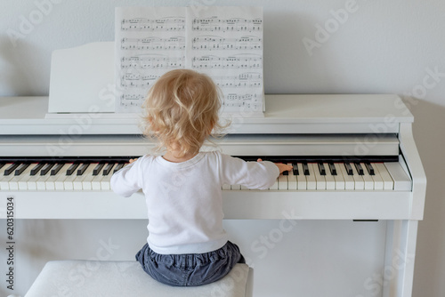 child playing piano