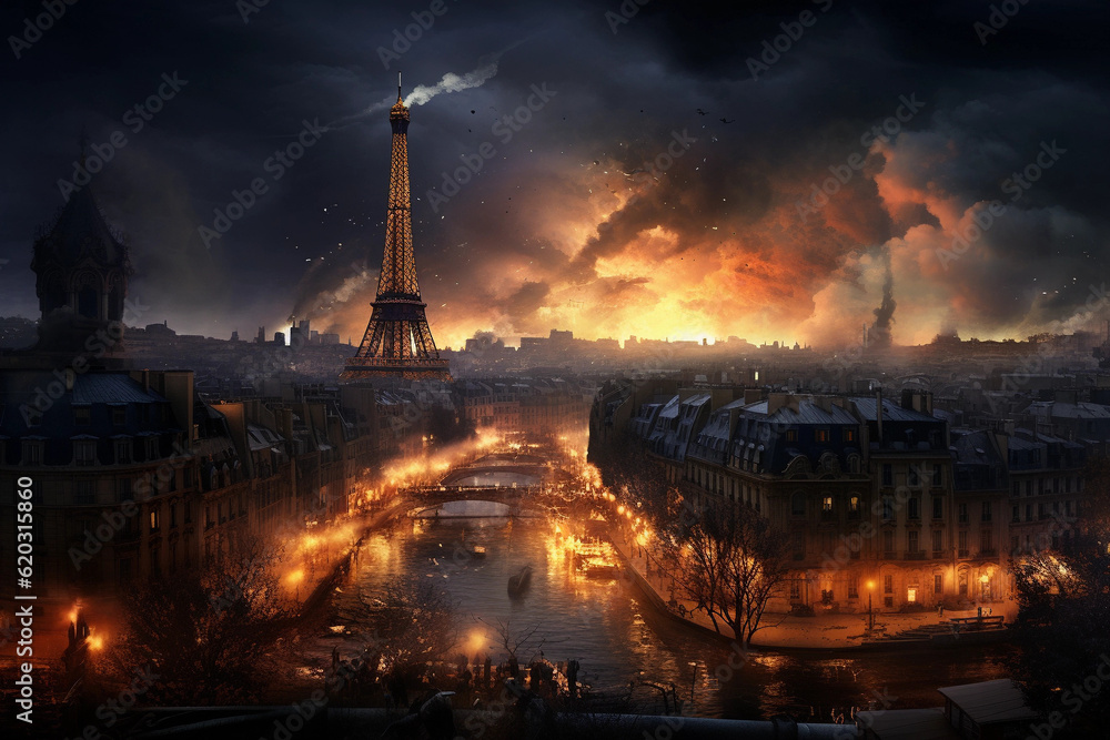 Paris in fire 