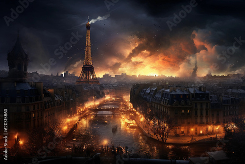 Paris in fire 
