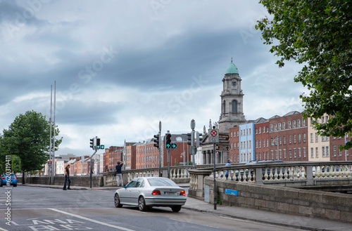 Photography City of Dublin Ireland. Bridge. River Liffey.