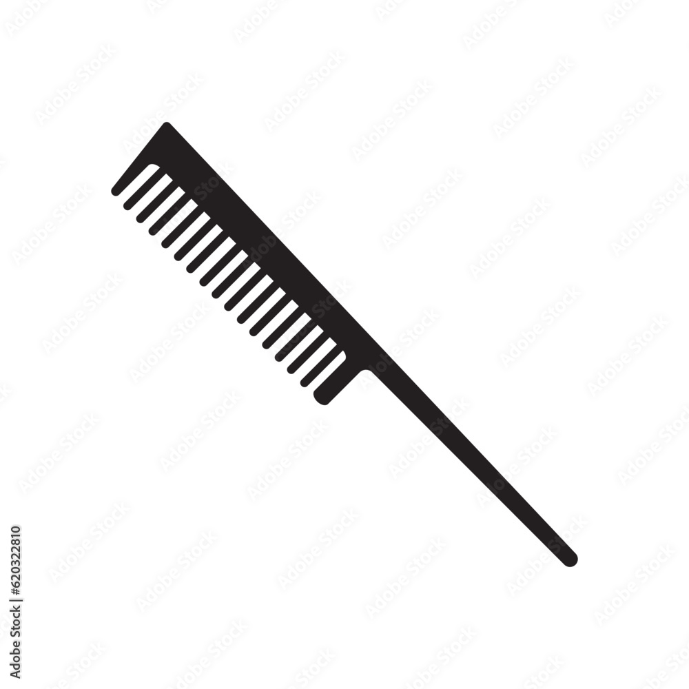 hair comb icon logo vector design template