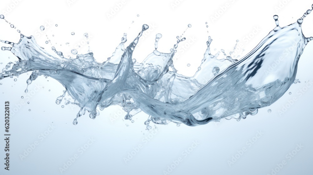 Obraz premium Water splashes. Illustration AI Generative.
