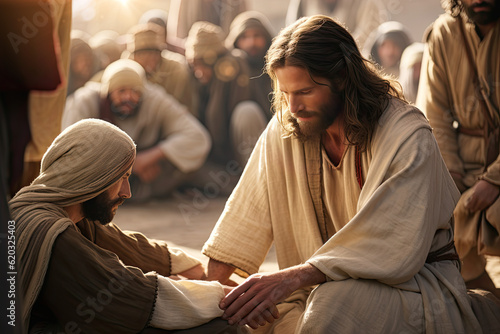 Fotografia Jesus Healing a Cripple Man