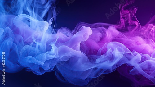 Blue and purple smoke background AI  Generative AI  Generative
