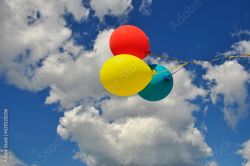 Colorful Balloons flying in the sky