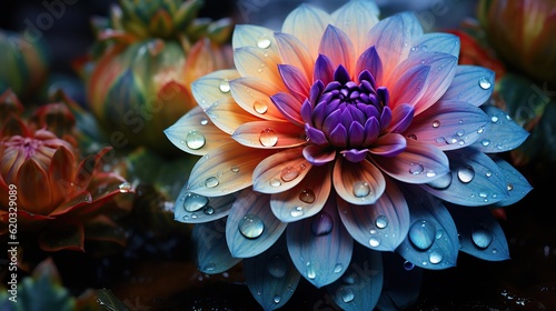 Colorful flower closeup AI, Generative AI, Generative © Taufik