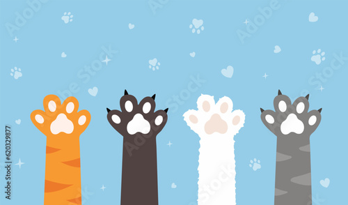 Cute cats paw set