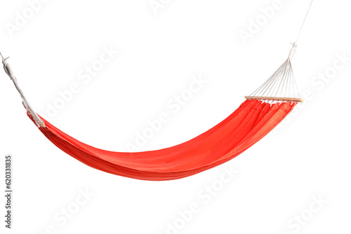 Cozy red hammock isolated o...