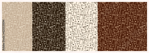 Set vector illustration alcohol patterns bar,menu