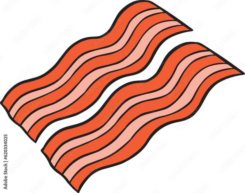 Roasted bacon strips grill fast food snack crispy sliced streaky Roasted bacon strips grill fast food snack crispy sliced streaky