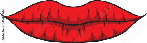Romantic lips lipstick woman mouth cosmetic female design element