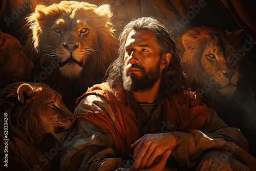 Prophet Daniel in a Den of Lions