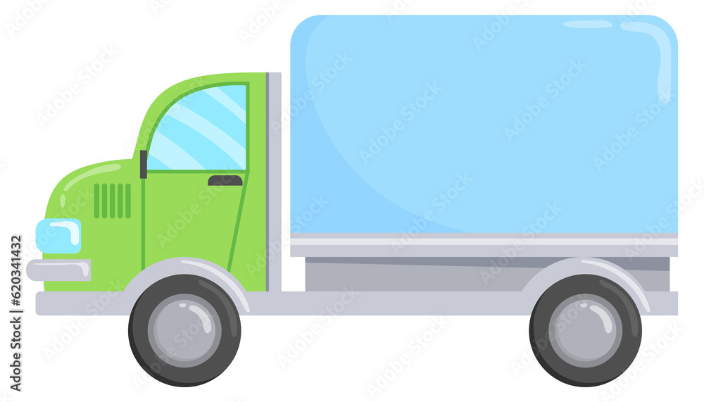 Delivery truck. Cartoon cargo transport. Shipping vehicle Delivery truck. Cartoon cargo transport. Shipping vehicle