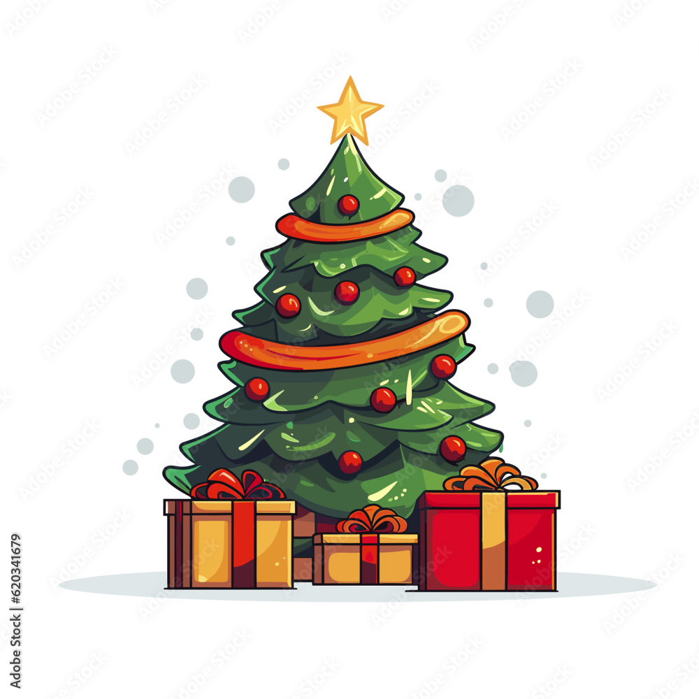 christmas tree with gift boxes christmas tree with gift boxes