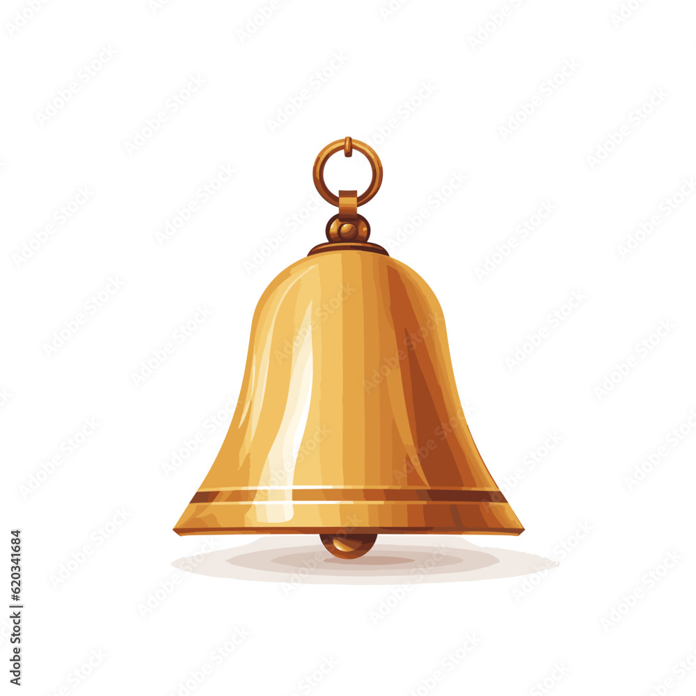 golden bell isolated on white