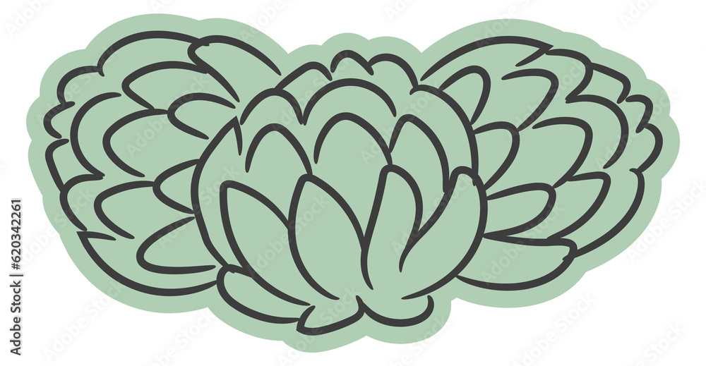Artichoke doodle. Healthy diet raw food icon Artichoke doodle. Healthy diet raw food icon
