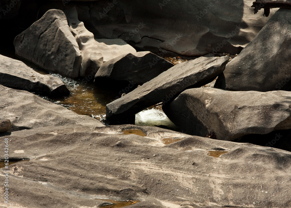 The Black Rocks Formations at Vale da lua or Valley of the Moon in Chapada dos Veadeiros, Alto Paraiso de Goias, Brazil The Black Rocks Formations at Vale da lua or Valley of the Moon in Chapada dos Veadeiros, Alto Paraiso de Goias, Brazil