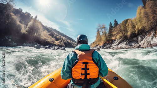 Whitewater Rafting Adventures for Adrenaline Seeker. Generative Ai