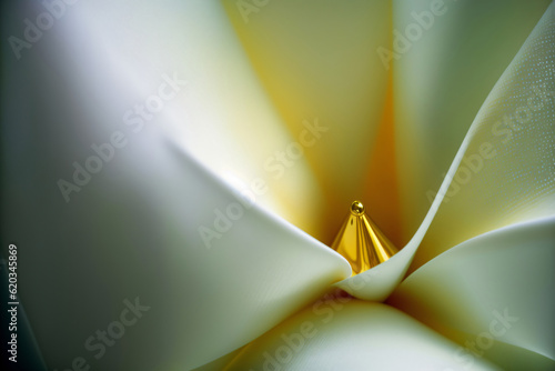 A Close Up Of A White And Yellow Flower photo