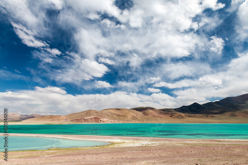 Slika na platnu The beautiful lake water in Nyima County Ngari Prefecture Tibet Autonomous Region, China