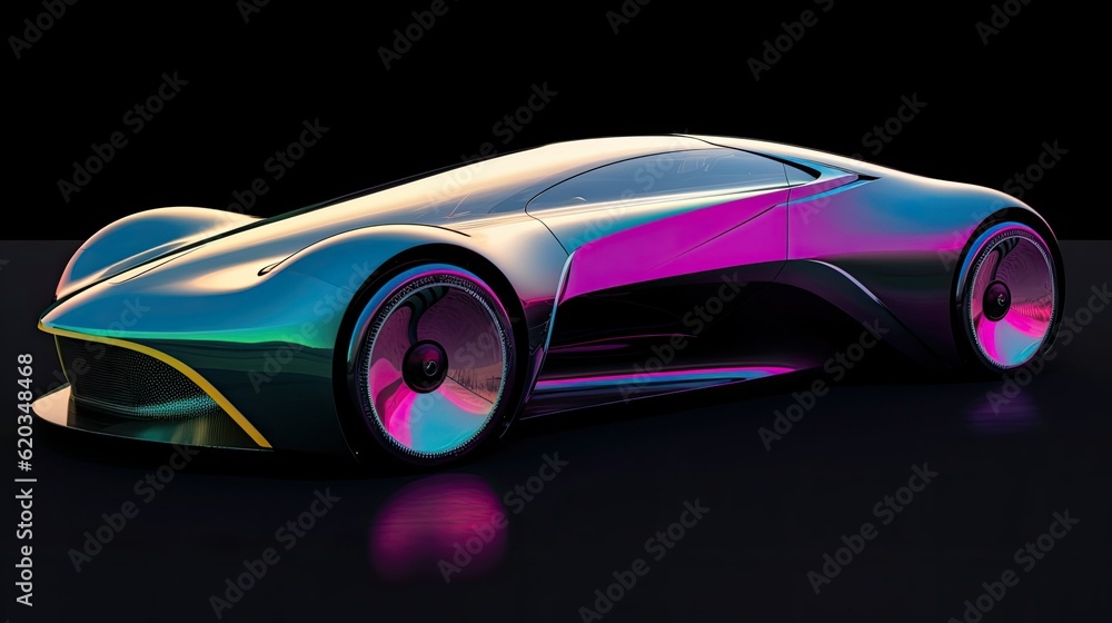 Futuristic design concept of a sports car Futuristic design concept of a sports car