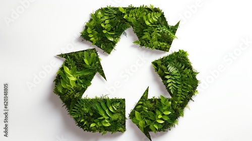 Eco recycling symbol, environment concept