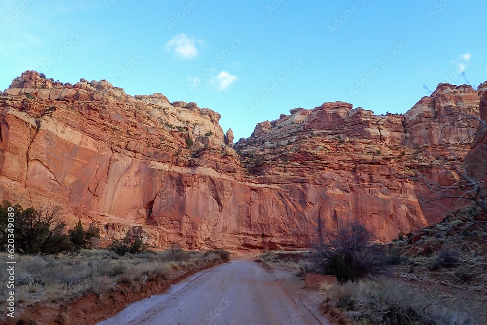 Colorful sandstone rock formations at Capitol Reef National Park, Utah, USA