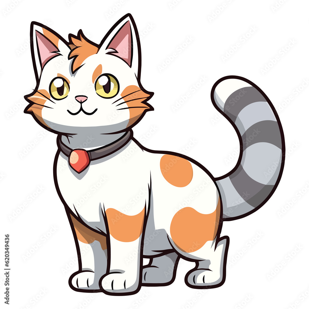 Fluffy Companion: Captivating 2D Illustration of a German Rex Cat Fluffy Companion: Captivating 2D Illustration of a German Rex Cat