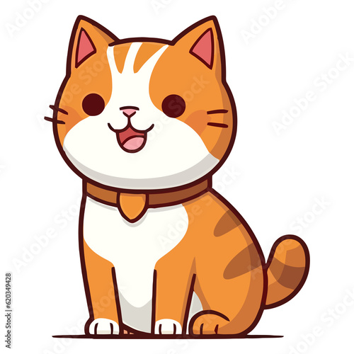 Fluffy Companion  Captivating 2D Illustration of a German Rex Cat