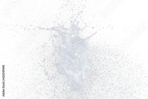 Foto Water balloon explosion splashing in form shape, is power refreshing freshness concept