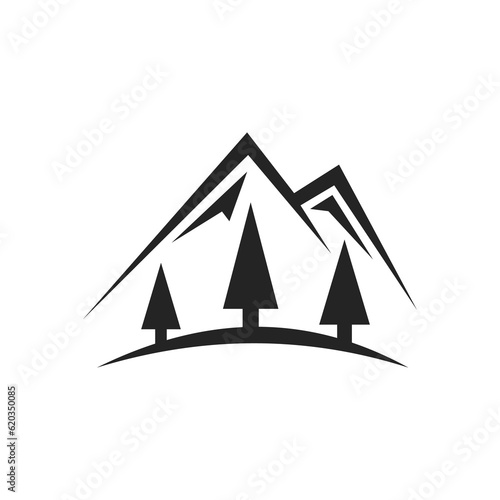 mountain logo template. Icon Illustration Brand Identity. Isolated and flat illustration. Vector graphic © alluranet