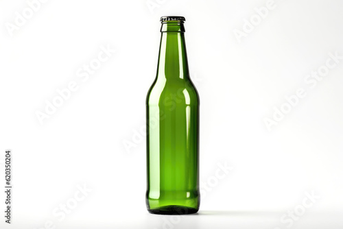 Green beer bottle mock up