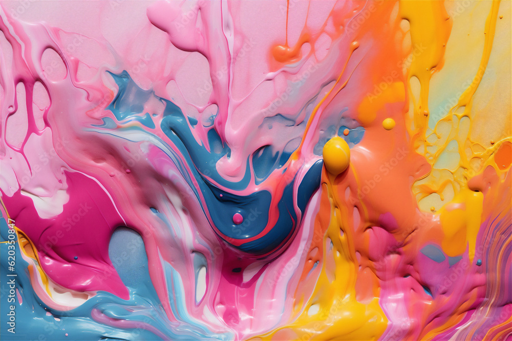 Fototapeta premium abstract background with splashes of colorful painting, created using generative AI tools