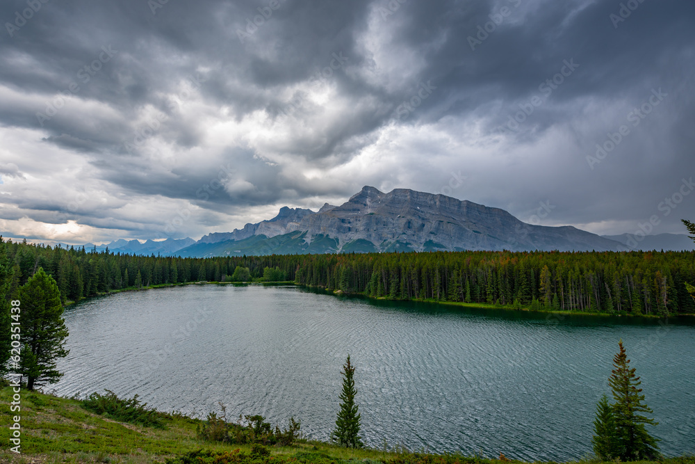 Johnson Lake and Mount Rundle Banff National Park Alberta Canada