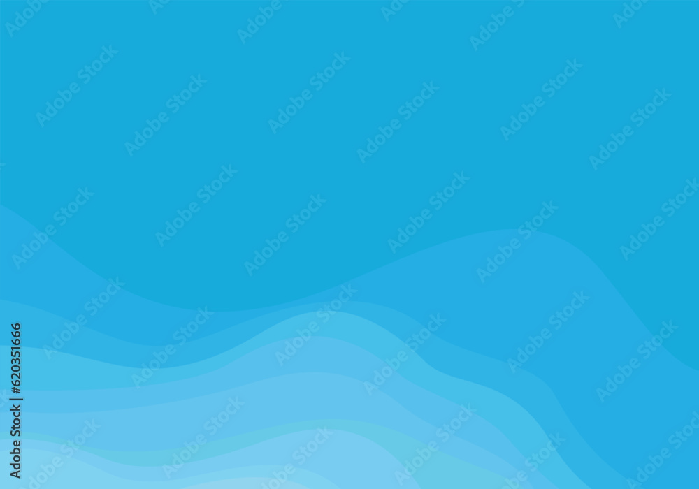 Vector illustration abstract blue wave simple fluid background. Dynamic shape combination patterns wallpaper for business presentation, banner, cover flyer, brochure, and poster. 