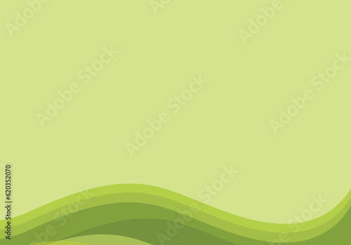Vector illustration abstract green wave background. Dynamic shape combination patterns wallpaper for business presentation, banner, cover flyer, brochure, and poster. Elegant and calm color