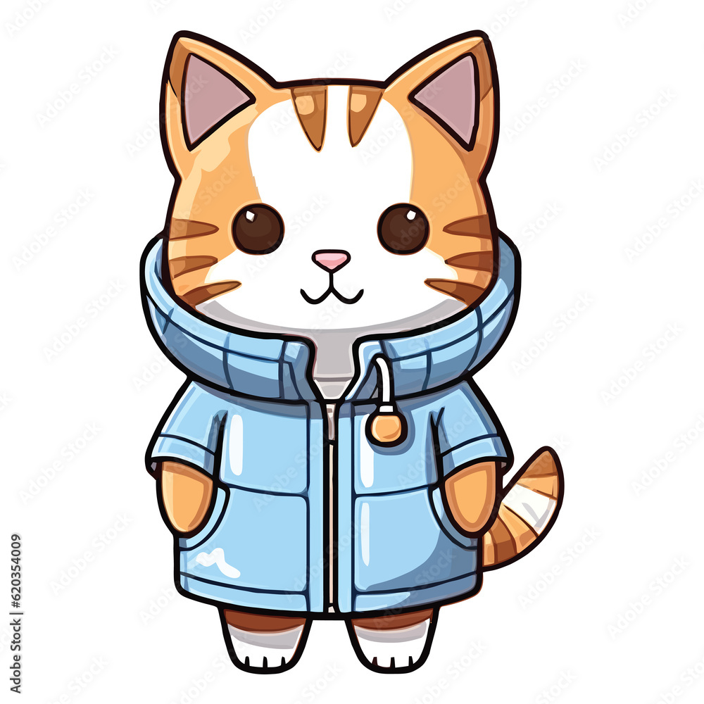 Playful Paws: Captivating 2D Illustration of a Cute Cat Highlander Playful Paws: Captivating 2D Illustration of a Cute Cat Highlander