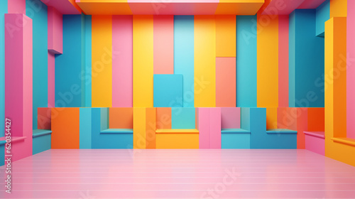 Fototapeta Naklejka Na Ścianę i Meble -  parede Candy Color, cenário colorido lindo 