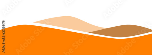 Curve footer and header orange flip flops