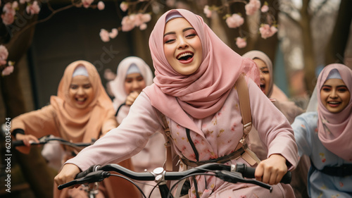 Radiant Bonds: Muslim Youth Embrace Joyful Bicycle Gatherings 