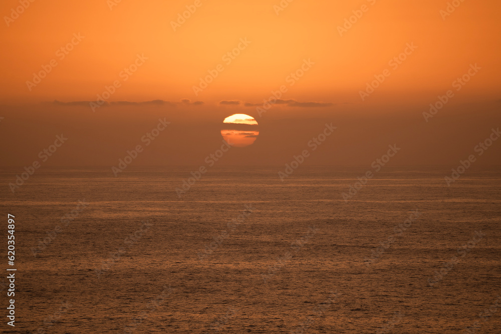 sunset on the sea